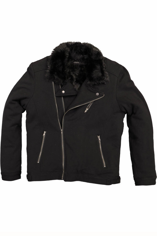 Arsanal Black Asymmetric Motorcycle Jacket