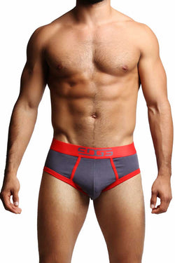Edge Grey & Red Fitted Brief thumbnail 1