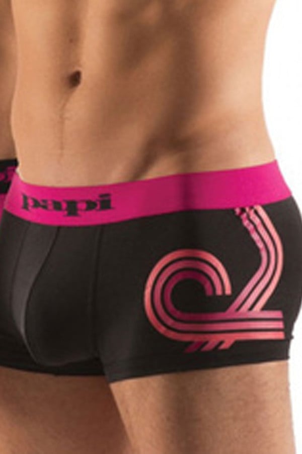 Papi Black/Pink Retro Brazilian Trunk 2-Pack