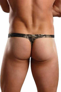 Male Power Gold/Black Enchanted Forest Bong Thong thumbnail 3