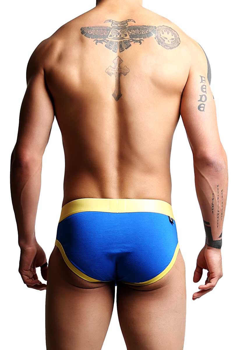 Edge Blue & Yellow Fitted Brief