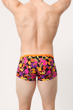 Pistol Pete Orange Mardi-Gras Swim Trunk thumbnail 2