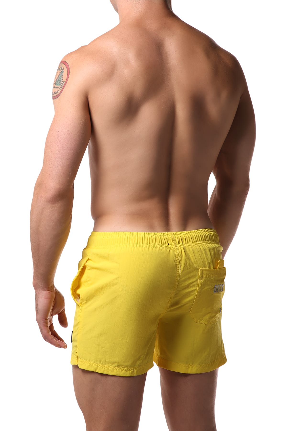 Datch Solid Yellow Gladiator Swim Short