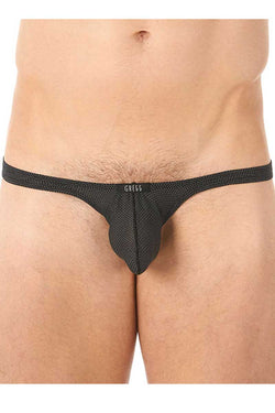 Gregg Homme Grey Highrise Honeycomb Mesh Thong thumbnail 1