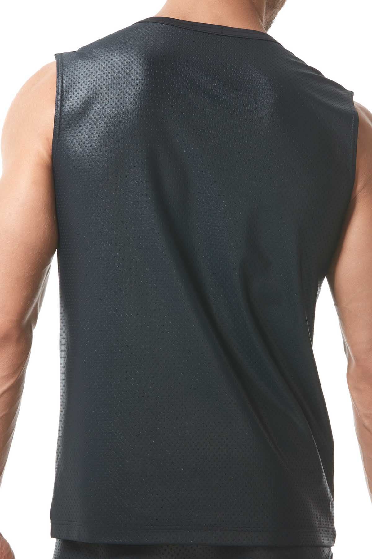 Gregg Homme Black Reveal Italian Jacquard Muscle Top