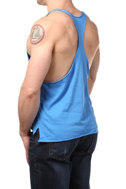 Y.M.L.A Blue Raw Edge String Tank thumbnail 2