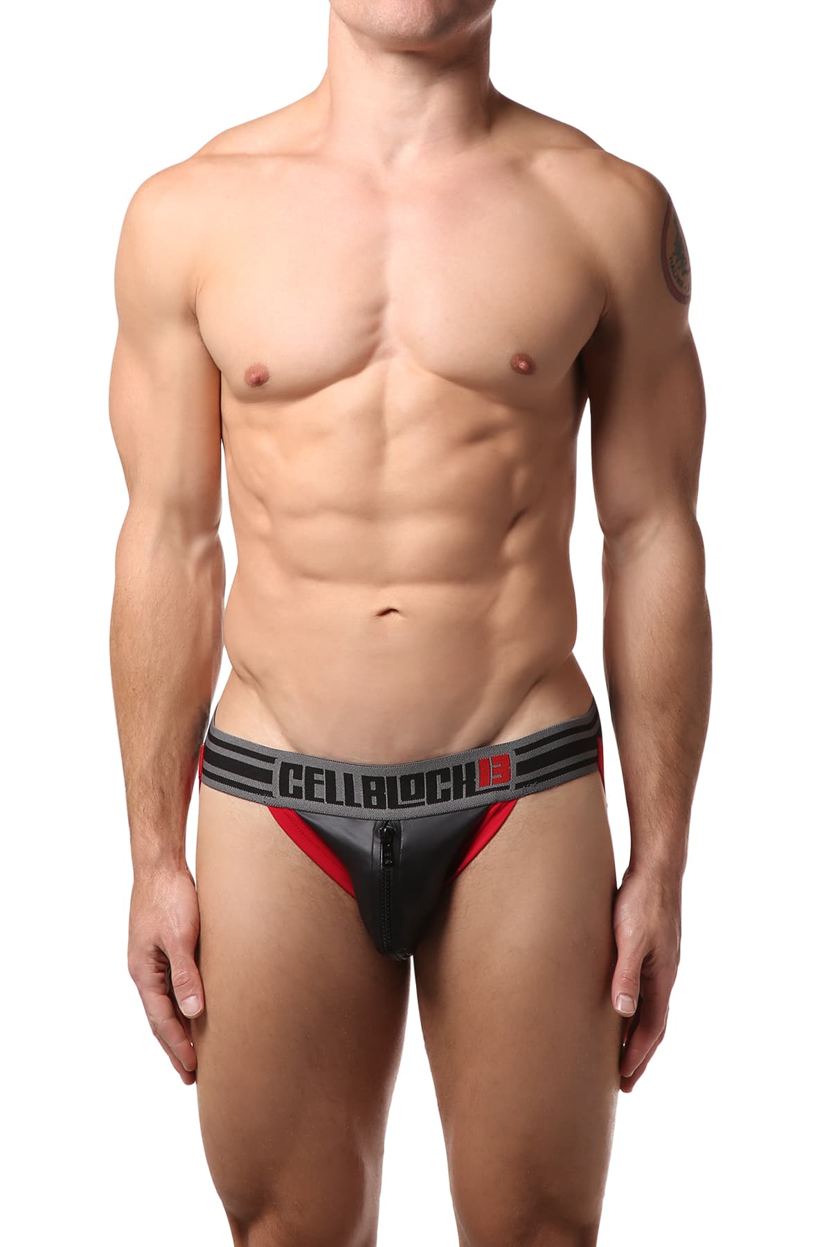 Cellblock 13 Red Liquid Skin Zipper Jock