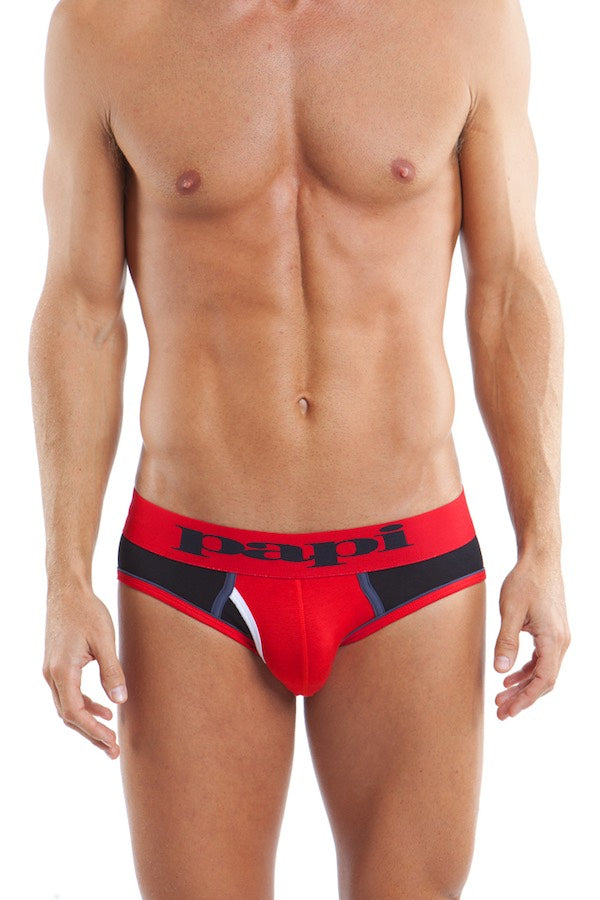 Papi Black & Red Luxe Low-Rise Brief