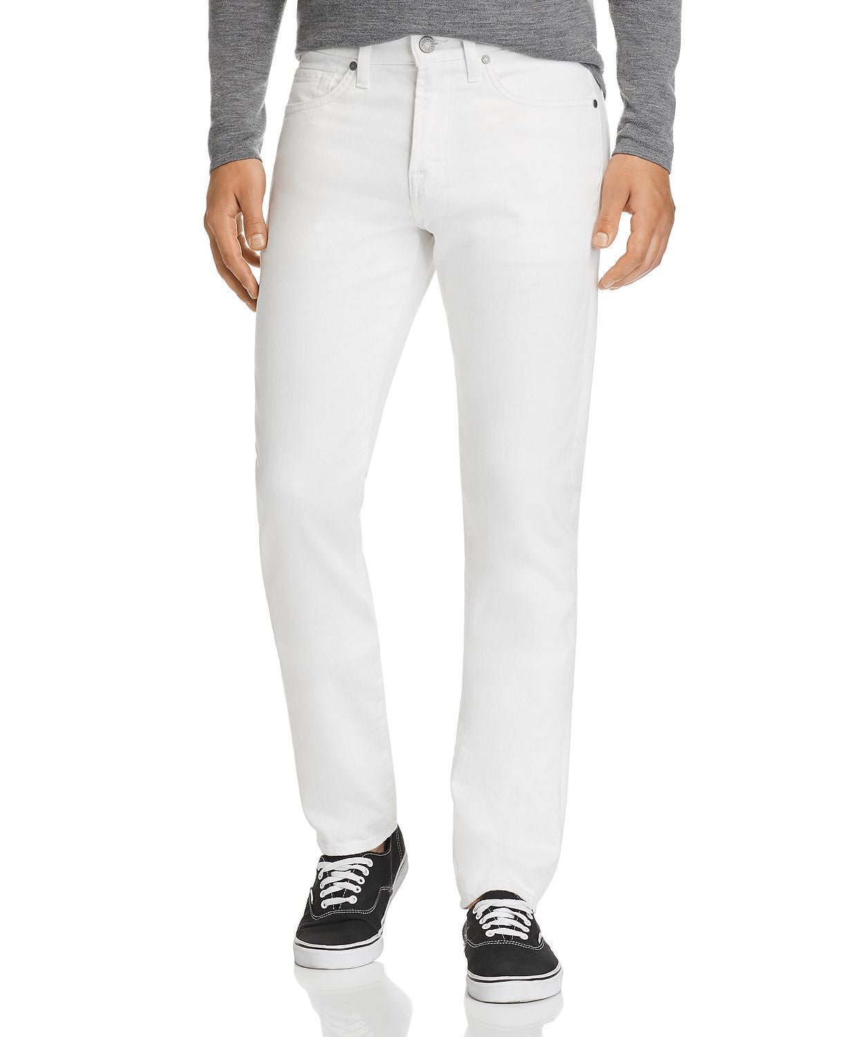 7 For All Mankind Adrien Slim Fit Jeans In White White