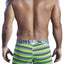 XTREMEN Green/Black/Grey Stripe Microfiber Classic Boxer Brief