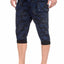 2(X)IST Blue-Camo French Terry Cropped Cargo Pant