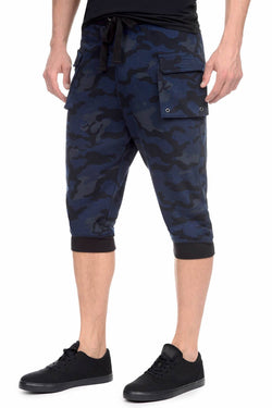 2(X)IST Blue-Camo French Terry Cropped Cargo Pant thumbnail 2