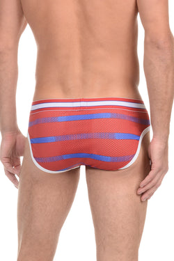 2(X)IST Haute Red Rugby No-Show Brief thumbnail 2