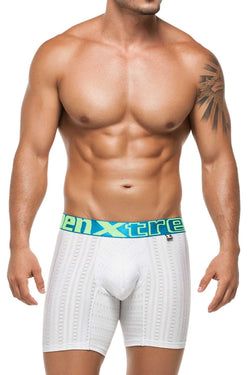 Xtremen White Classic Micro Jacquard Boxer Brief thumbnail 1