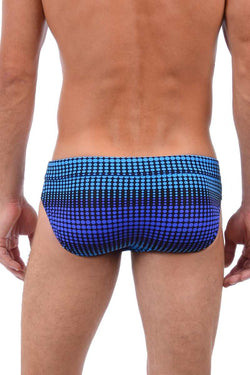 2(X)IST Dazzling Blue Stripe Dot Rio Swim Brief thumbnail 2
