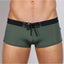 Timoteo Green & Black Long Board Swim Trunk