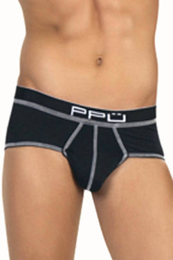 PPÜ Black Contrast Stitch Brief thumbnail 1