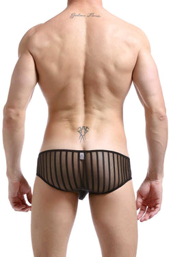 PetitQ Black Mesh Stripe Antony Bikini thumbnail 3