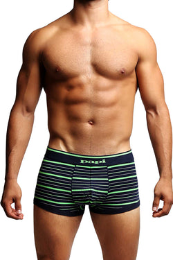2-Pack Papi Navy & Green Stripes Stretch Brazilian Trunks thumbnail 1
