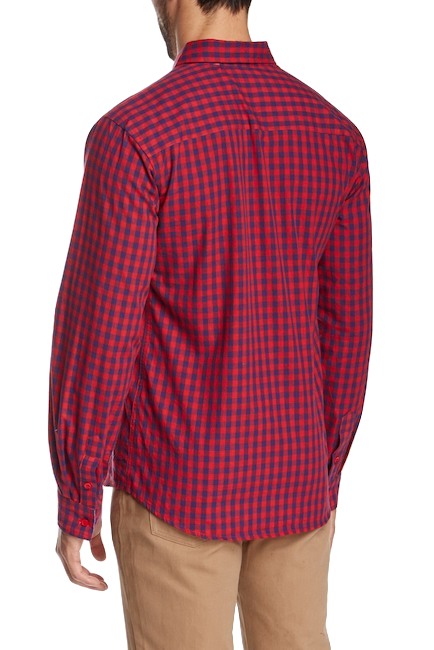 Filthy Etiquette Red & Navy Jagger Button-Up