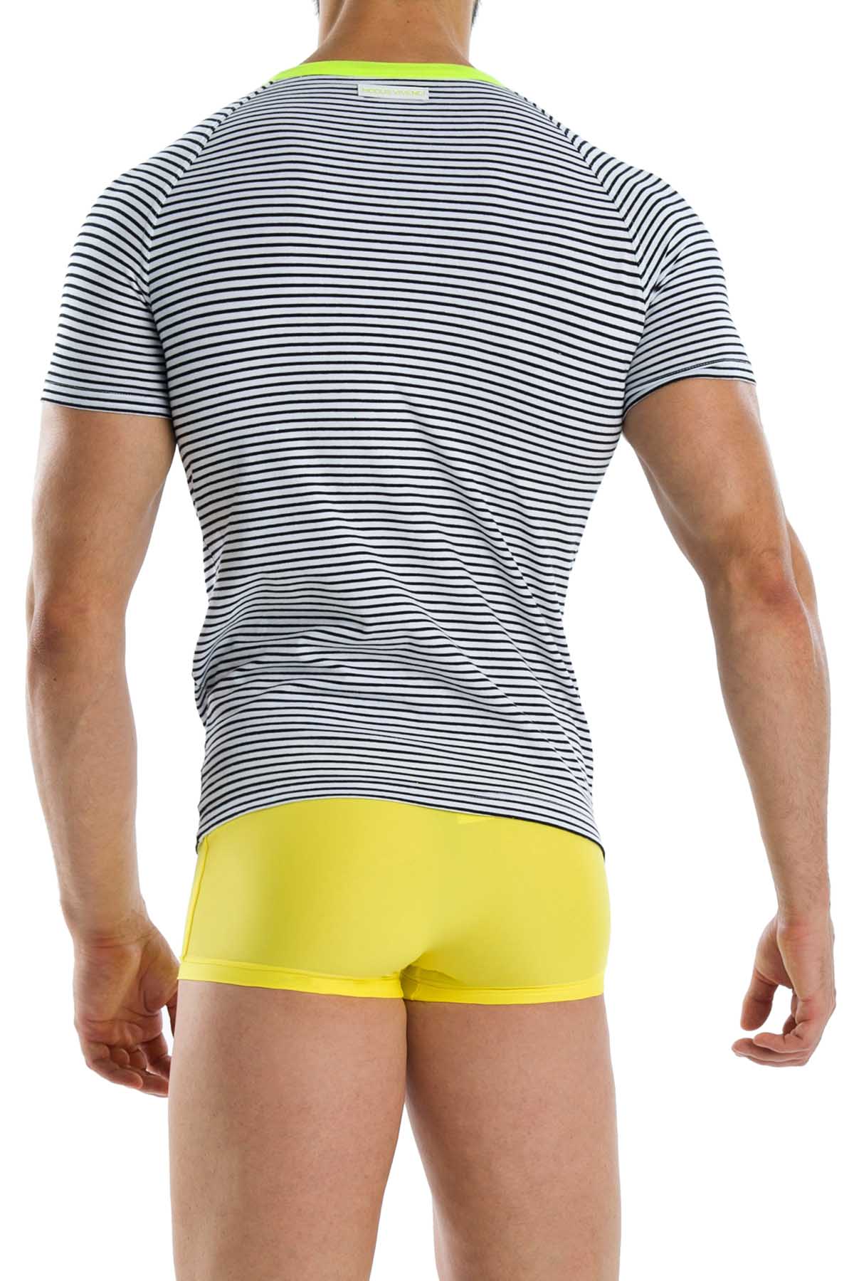 Modus Vivendi Neon-Yellow Narrow V-Neck Tee