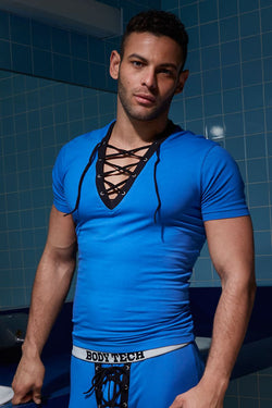 Body Tech Blue Team V-Neck Tee thumbnail 1