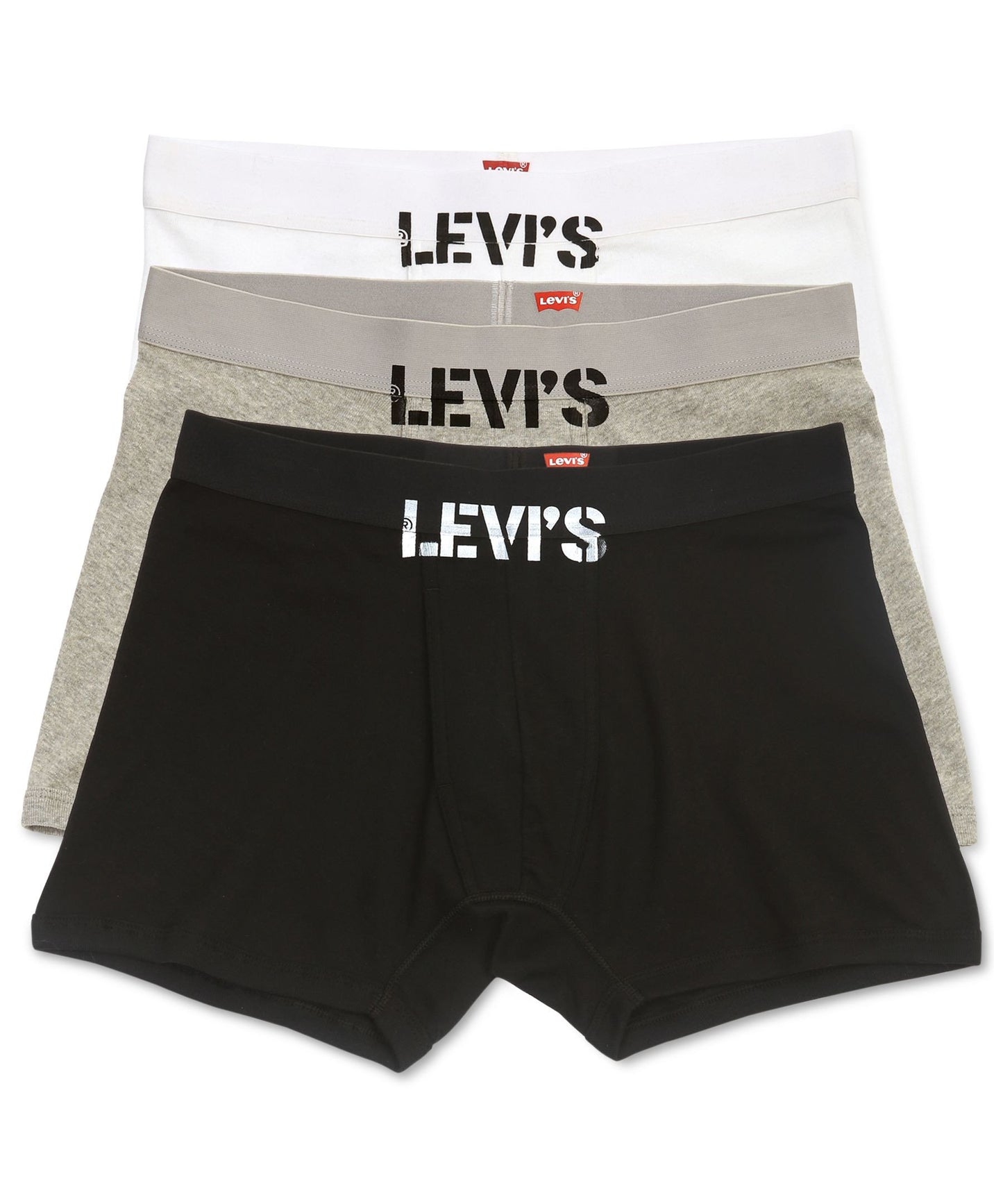 Levis Gry/Red/Nvy 100 Series Men's Boxer Briefs 3-Pack