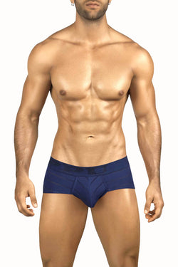 PPÜ Navy-Blue Stripe Microfiber Contour-Pouch Brief thumbnail 2