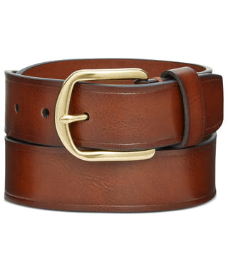 Alfani Cognac 35mm Dress Belt