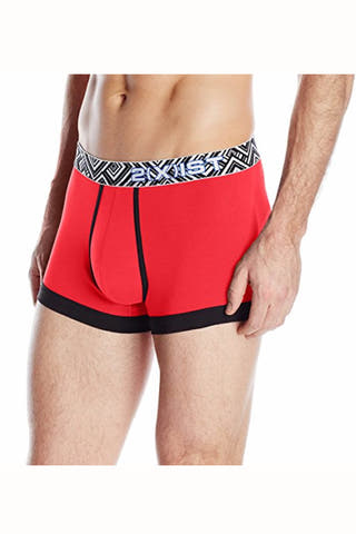2(X)IST Red Graphic Cotton No-Show Trunk