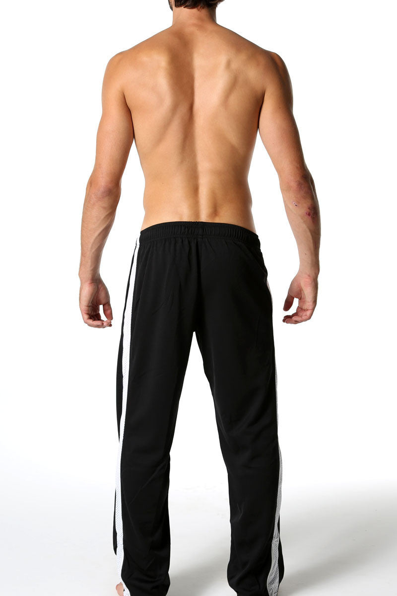 American Jock Black & White Warm-Up Pant