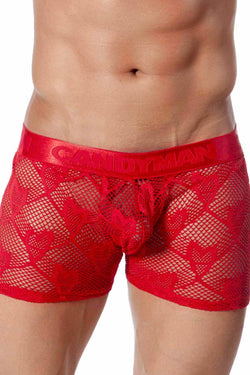 Candyman Red Fishnet Heart Boxer thumbnail 1