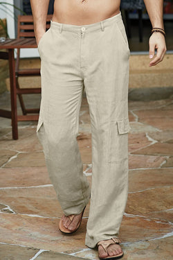 P.O.V. Tan Linen Boardwalk Pant thumbnail 1