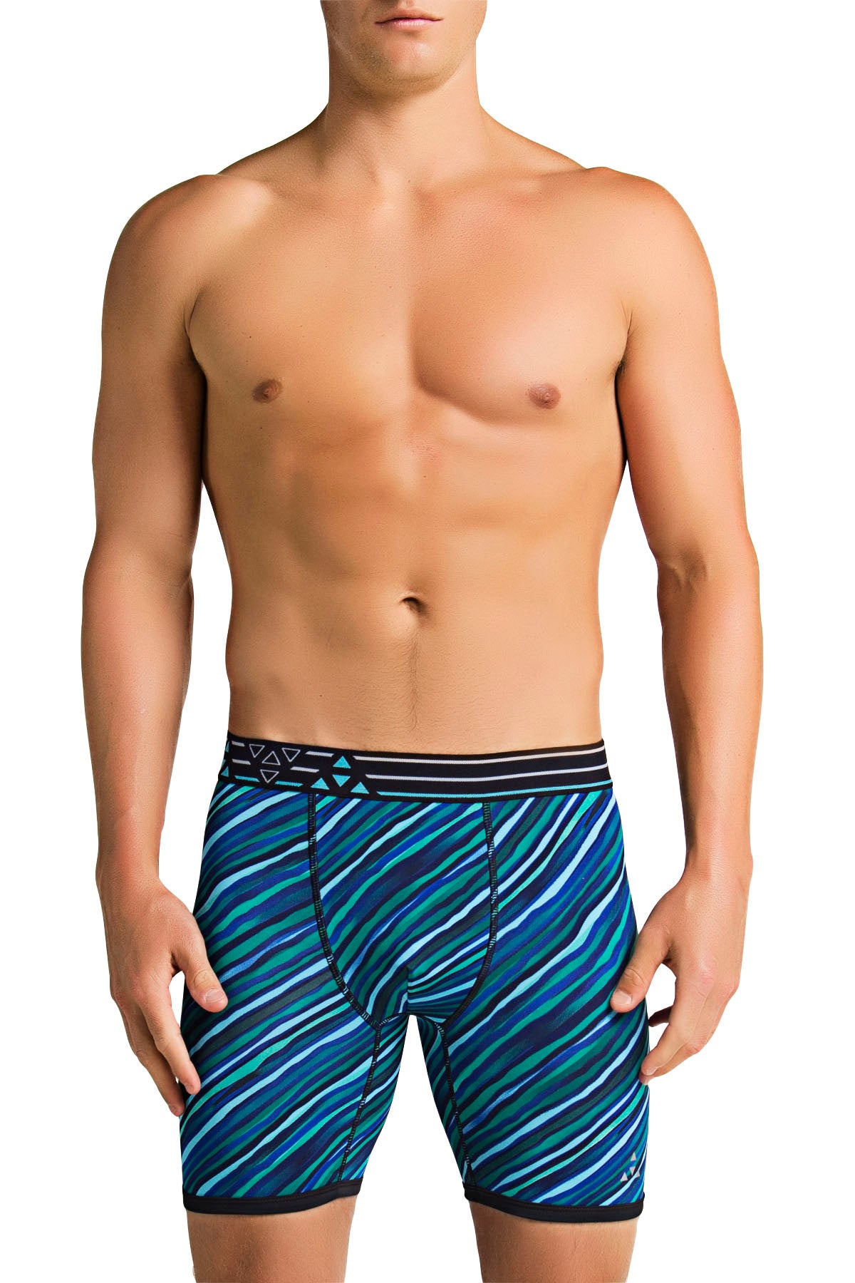 Balanced Tech Blue & Black Performance Boxer Brief