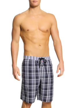 English Laundry Black Plaid Drawsting Short thumbnail 2