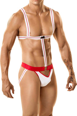 PPU Red & White Jock Harness thumbnail 1