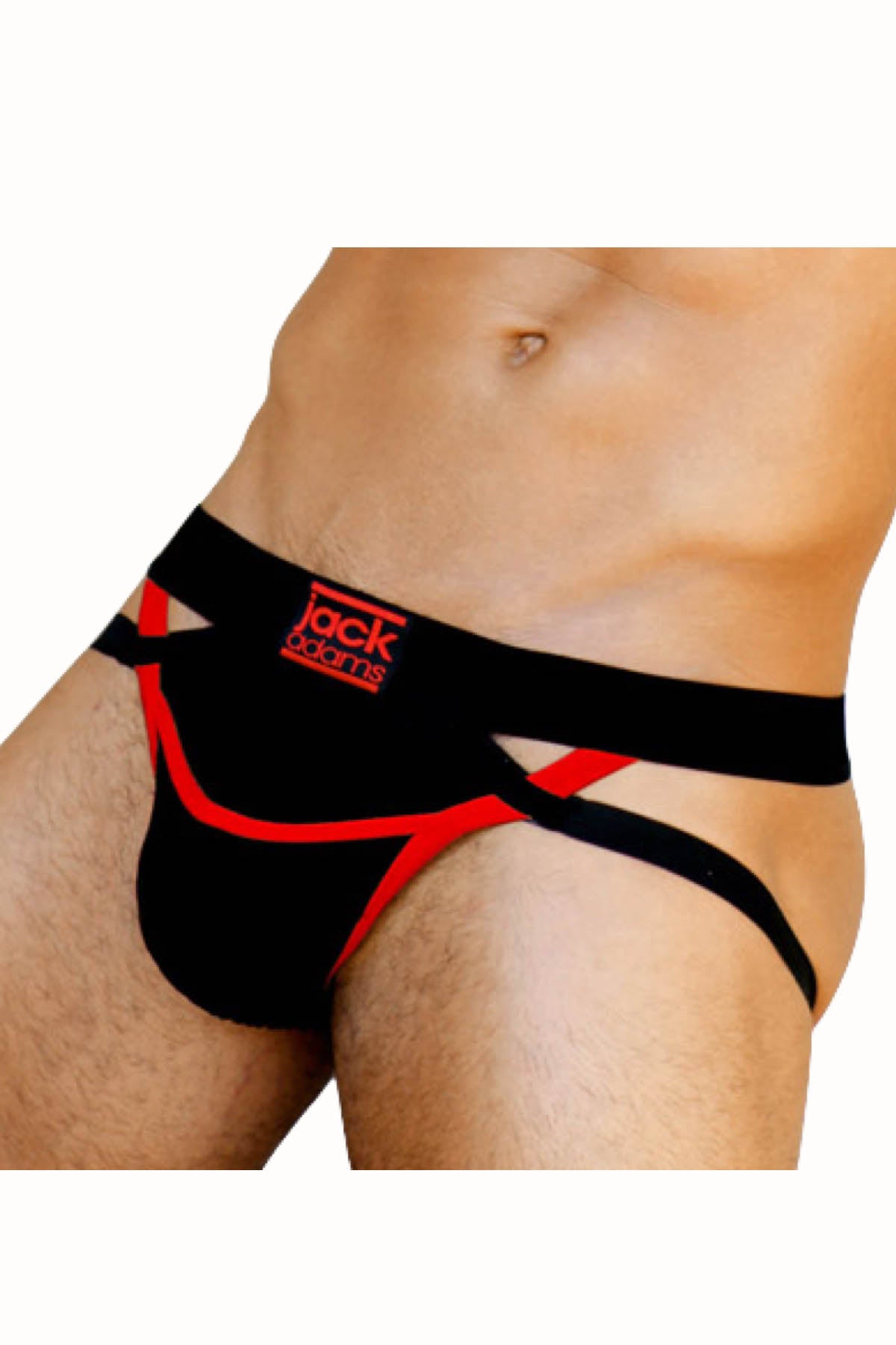 Jack Adams Black & Red Ranger Fly X Jockstrap
