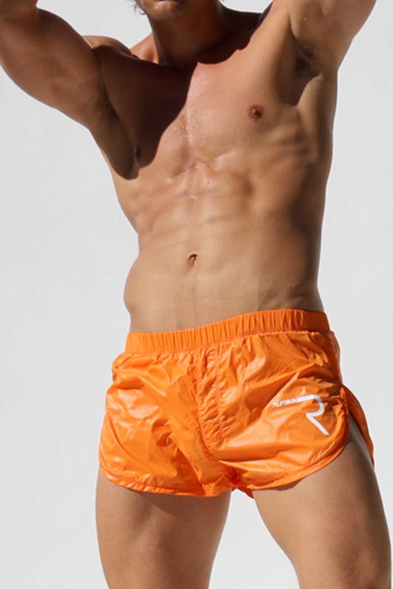 Rufskin Orange Pluton Nylon Split Side Running Shorts