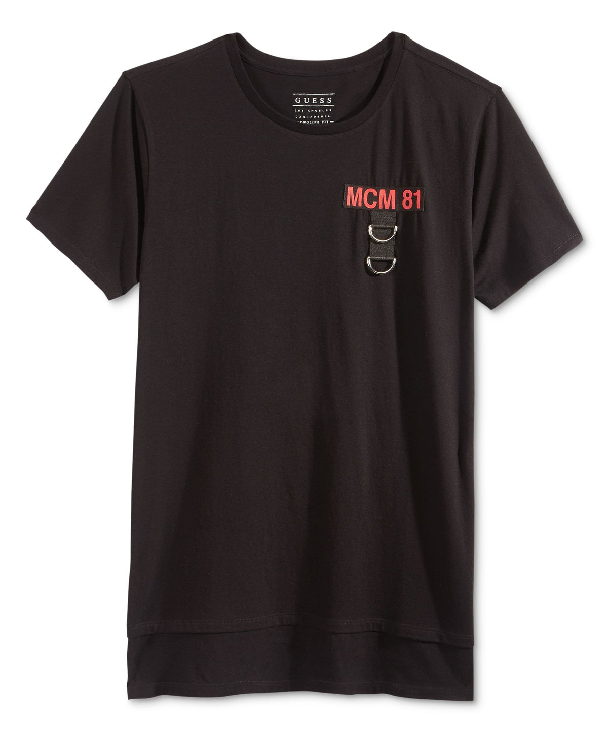 GUESS Men's Off the Grid Long Line Crew Neck T-Shirt