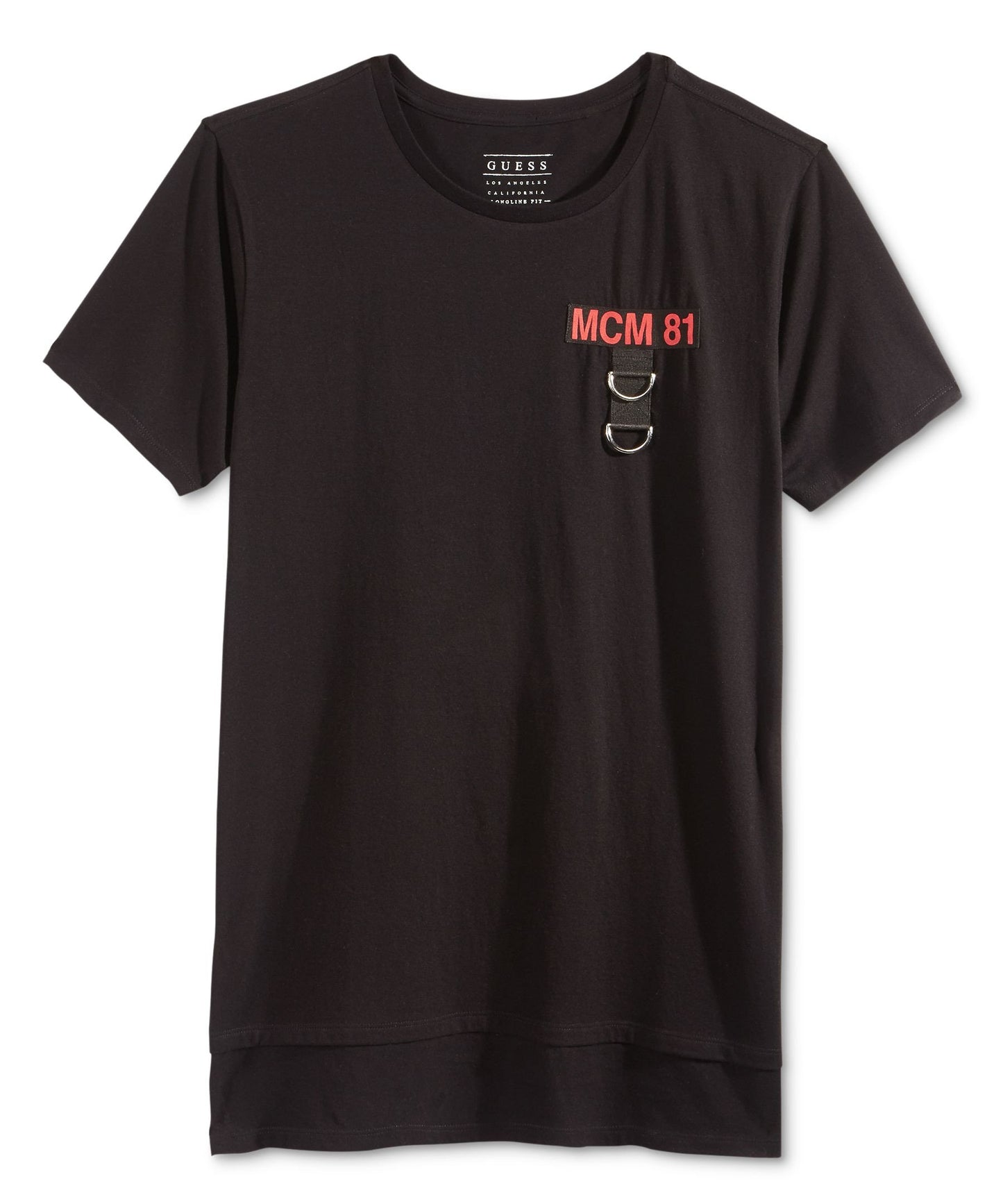 GUESS Men's Off the Grid Long Line Crew Neck T-Shirt