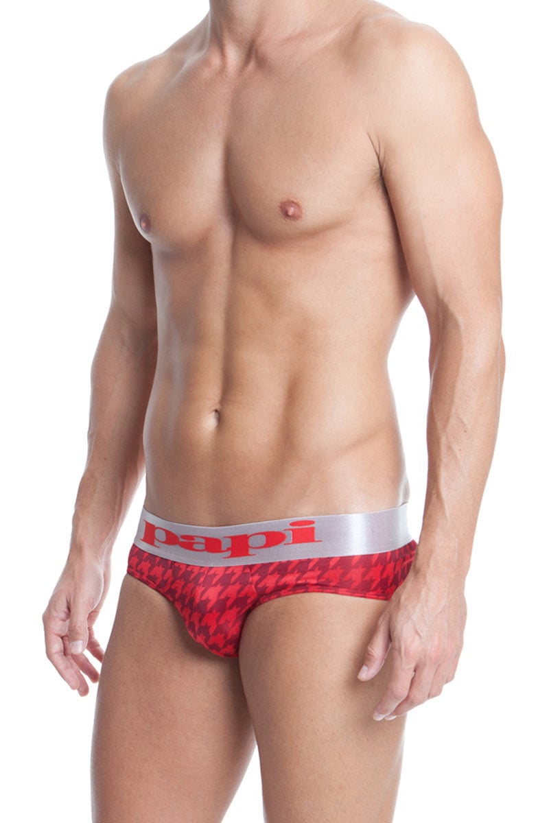 Papi Red Rave Houndstooth Brief