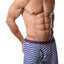 Umbro White/Blue Wavy Stripes Performance Boxer Brief