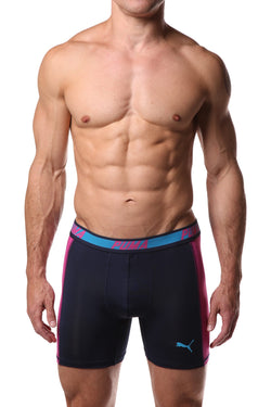 PUMA Navy & Pink Solid Side Panel Boxer Brief thumbnail 1