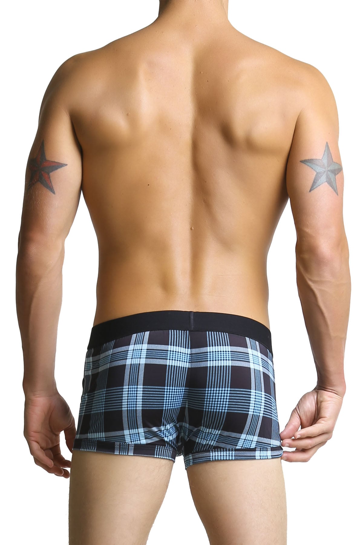 2-Pack Papi Turquoise Plaid & Black Trunks