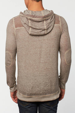 Cohesive & Co. Skalden Taupe Burnout Thermal Hoodie thumbnail 2