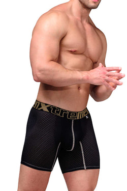 Xtremen Black Microfiber Mesh Boxer Brief thumbnail 2