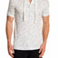 Pop Icon White Space-Dyed Hooded Henley