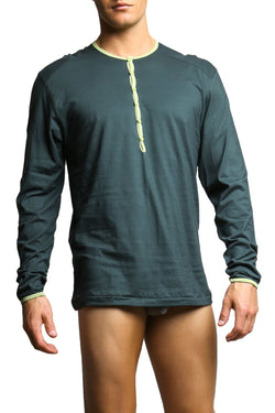 C-IN2 DK Spruce Color Pop Henley thumbnail 3