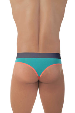 Mandies Teal/Neon-Orange Discotheque Thong thumbnail 3