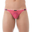 Gregg Homme Pink Mesh Suspender C-Ring Thong